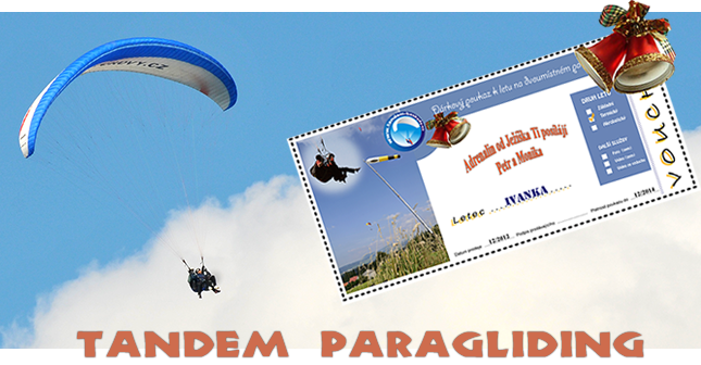 Tandemový let na Javorovém - Váš DÁREK pod stromeček